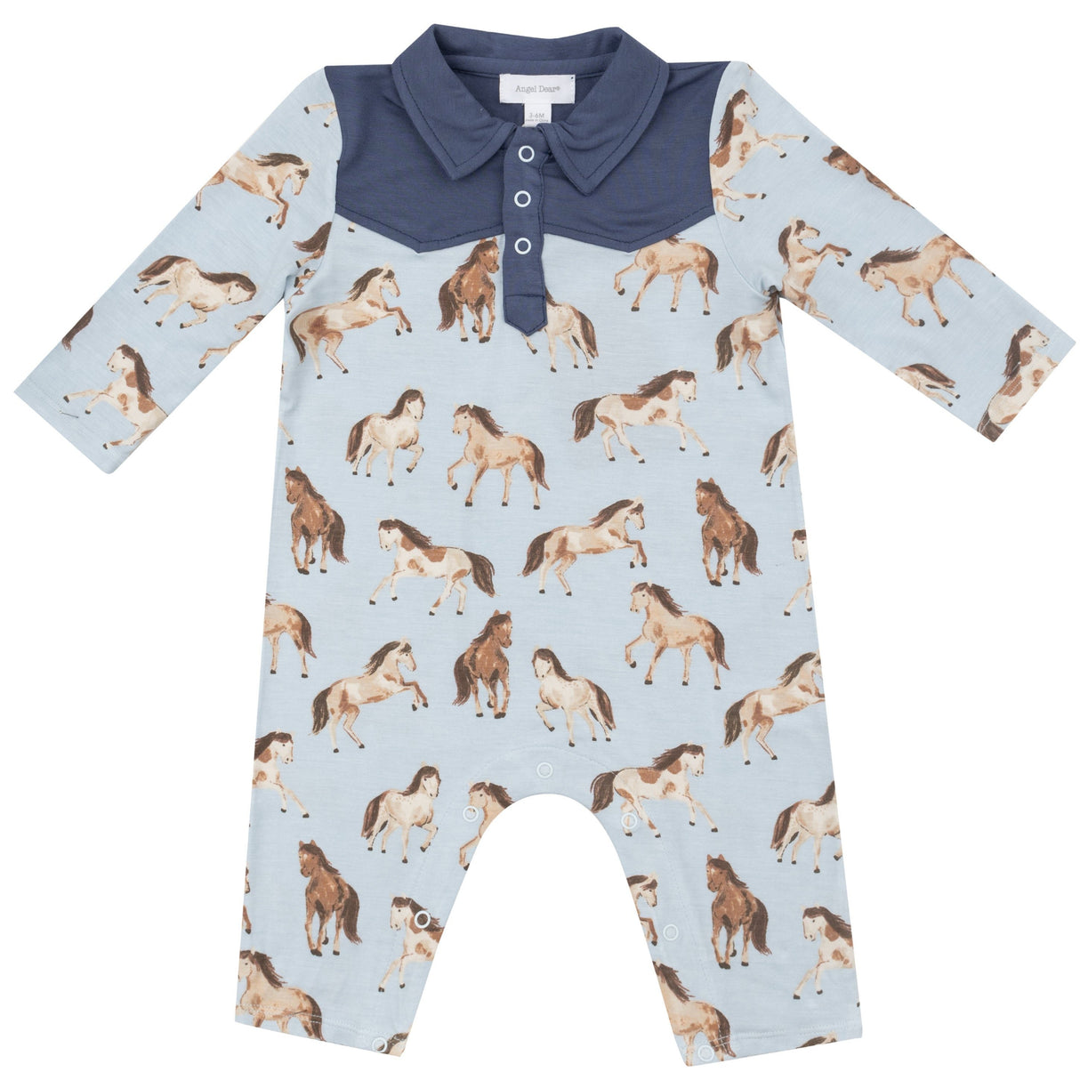 L/S Cowboy Romper - Horses