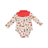 Long Sleeve Cowboy Bodysuit - Cowboy Christmas - HoneyBug 