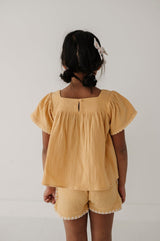 Square Neck Peasant Top