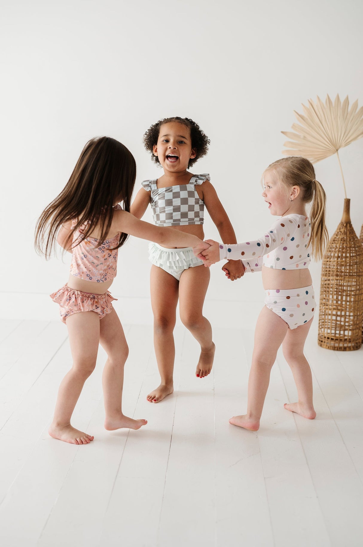 Girl's Two-Piece Crop Swimsuit - HoneyBug 