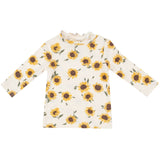 L/S Mock Turtle Neck - Baby Sunflowers