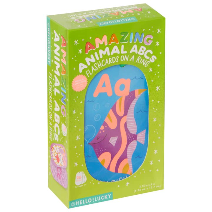 Hello!Lucky Amazing Animal Abc Flash Cards - HoneyBug 