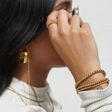 Lucia Beaded Triple Ring Set - HoneyBug 