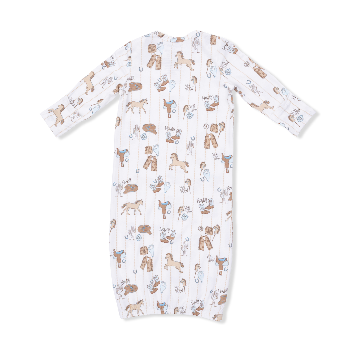 Cowboy Nursery - Lap Shoulder Gown & Beanie Hat