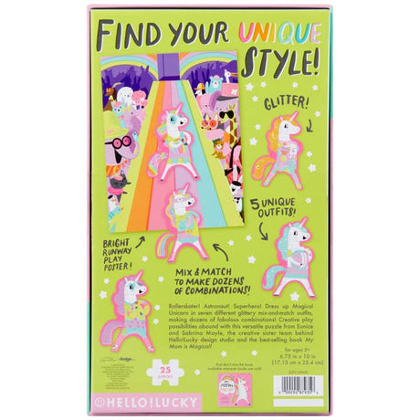 Hello!Lucky Dress Up Unicorn Puzzle - HoneyBug 