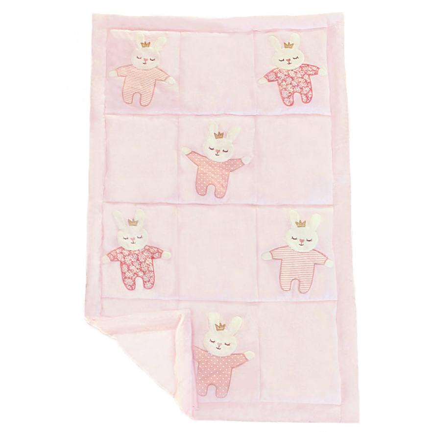 Bedtime Princess Bunny Pink Nursery Quilt