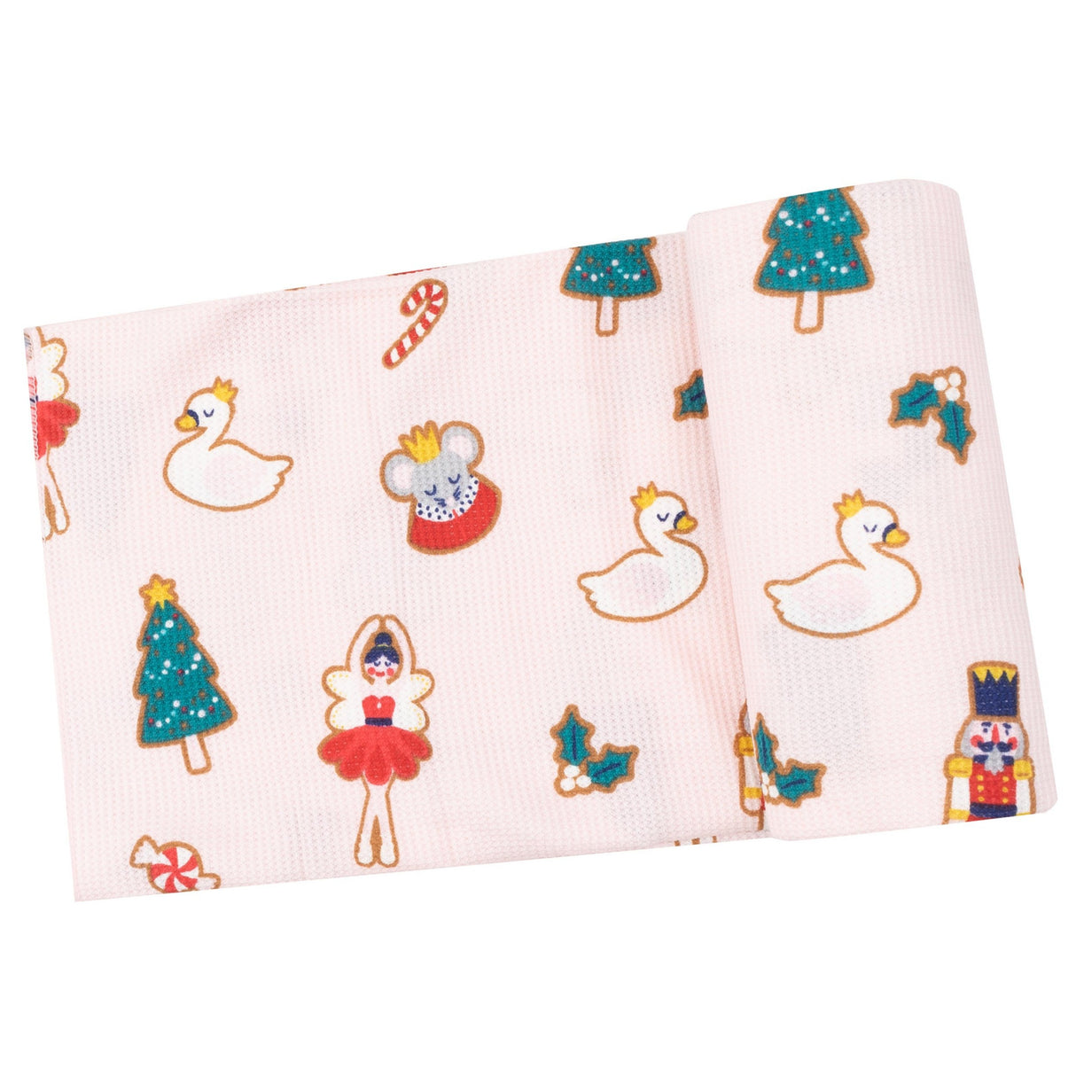 Swaddle Blanket - Sugar Plum Fairy Christmas Cookie  Pink