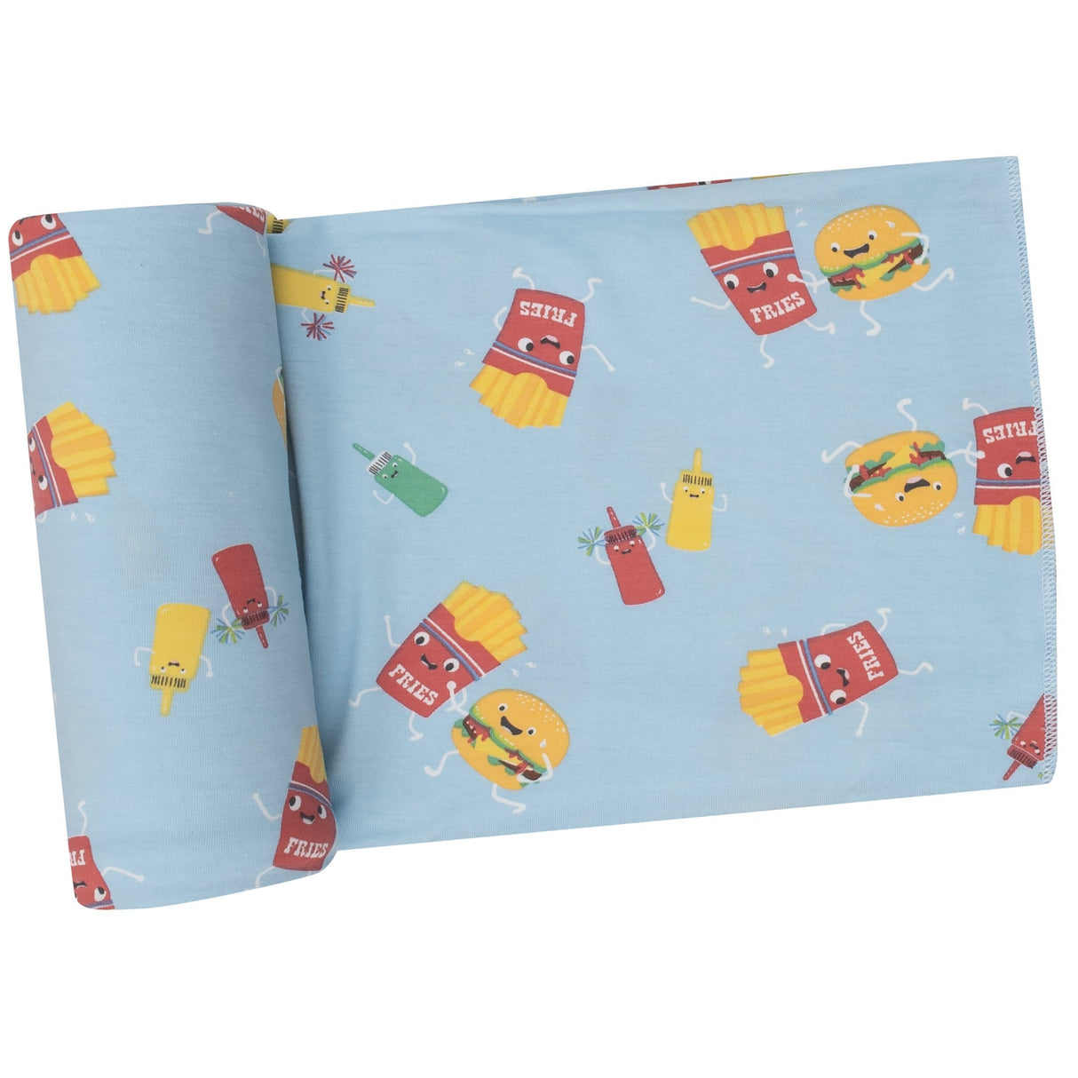 Swaddle Blanket - Fast Food Blue