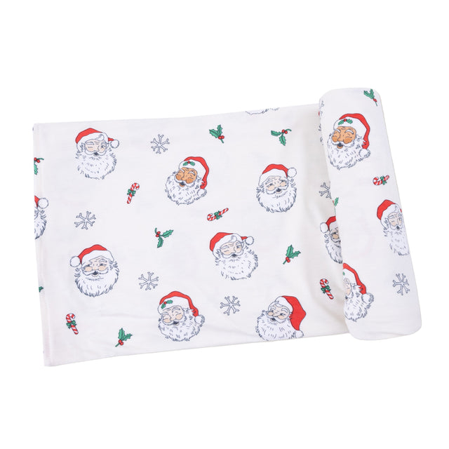 Vintage Santas - Swaddle Blanket - HoneyBug 