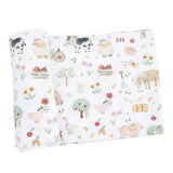 Cute Farm Animals Pink - Swaddle Blanket
