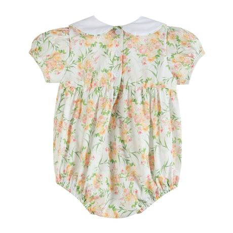 Floral Smocked Collared Bubble Romper