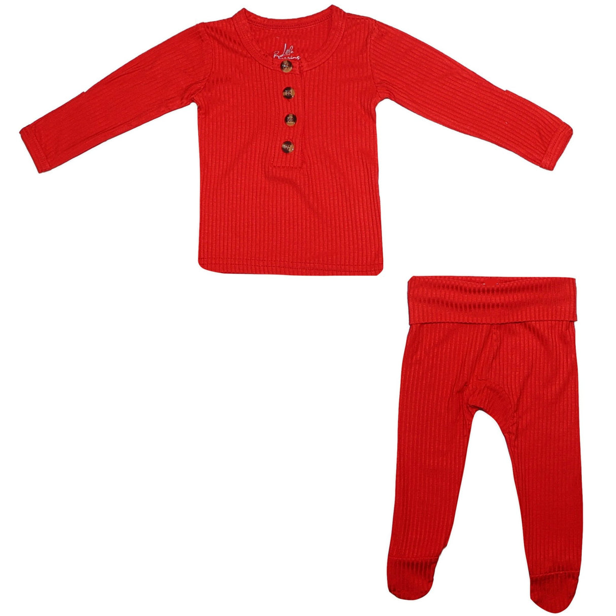 Softest 2 Piece Set - Ribbed Red