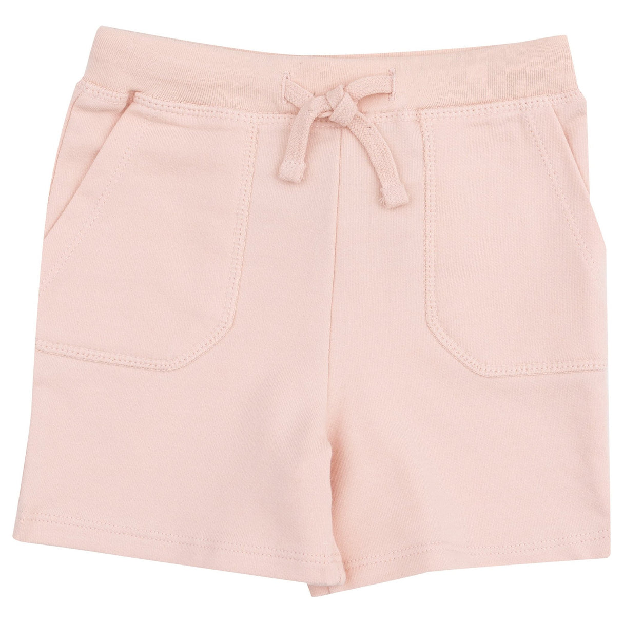 Everyday Shorts + Front Patch Pockets - French Terry Solid Pink