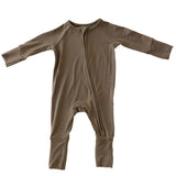 Bamboo Zip Pajamas | Olive Green