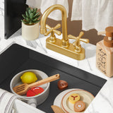 Tiny Land® Trendy Black Style Play Kitchen - HoneyBug 