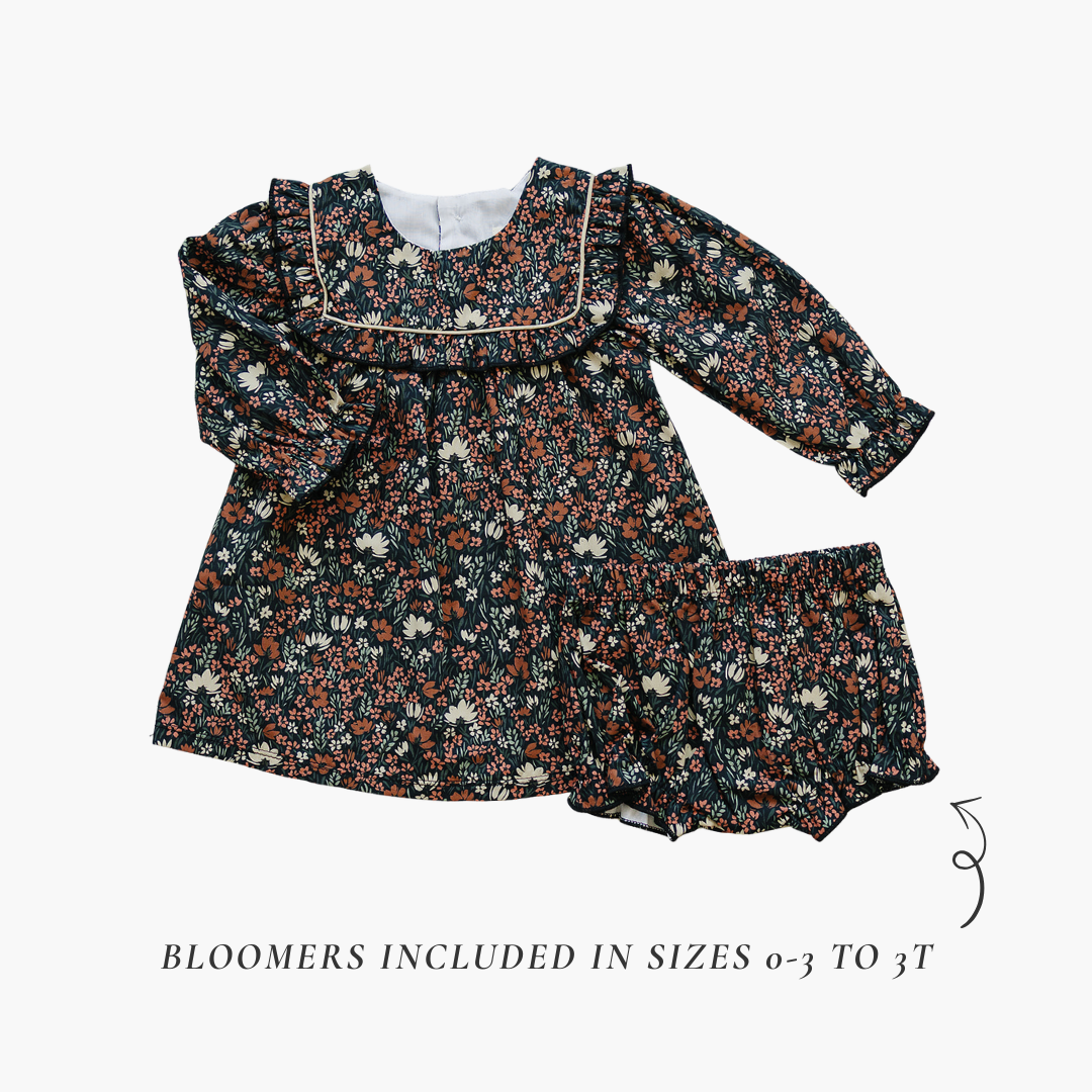 Midnight Meadow Dress - HoneyBug 