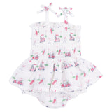Baby Golf Carts Pink - Smocked Bubble with Skirt