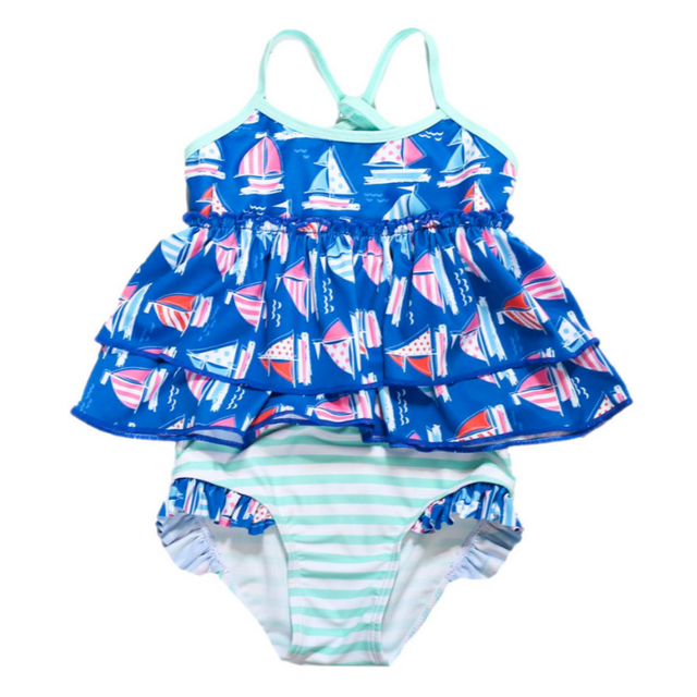 Nautical Nook Two Piece Swimsuit - HoneyBug 