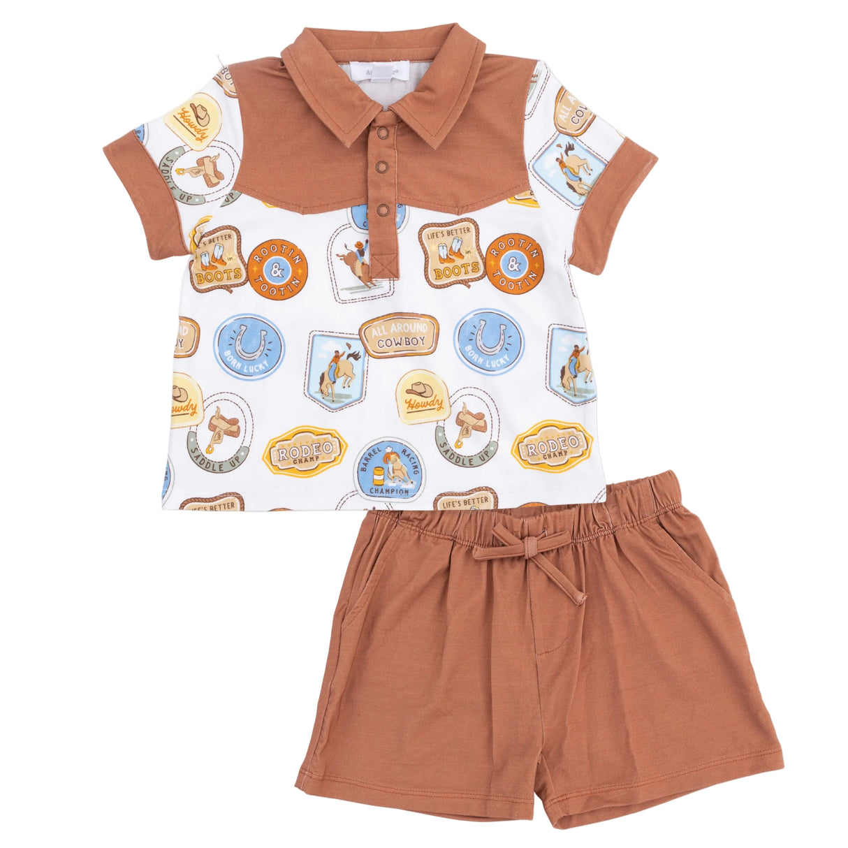 Rodeo Patches Uni - Cowboy Polo with Casual Short