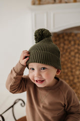 Knit Pom Hat - HoneyBug 