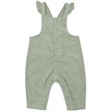 Front Pocket Ruffle Overall - Corduroy Desert Sage