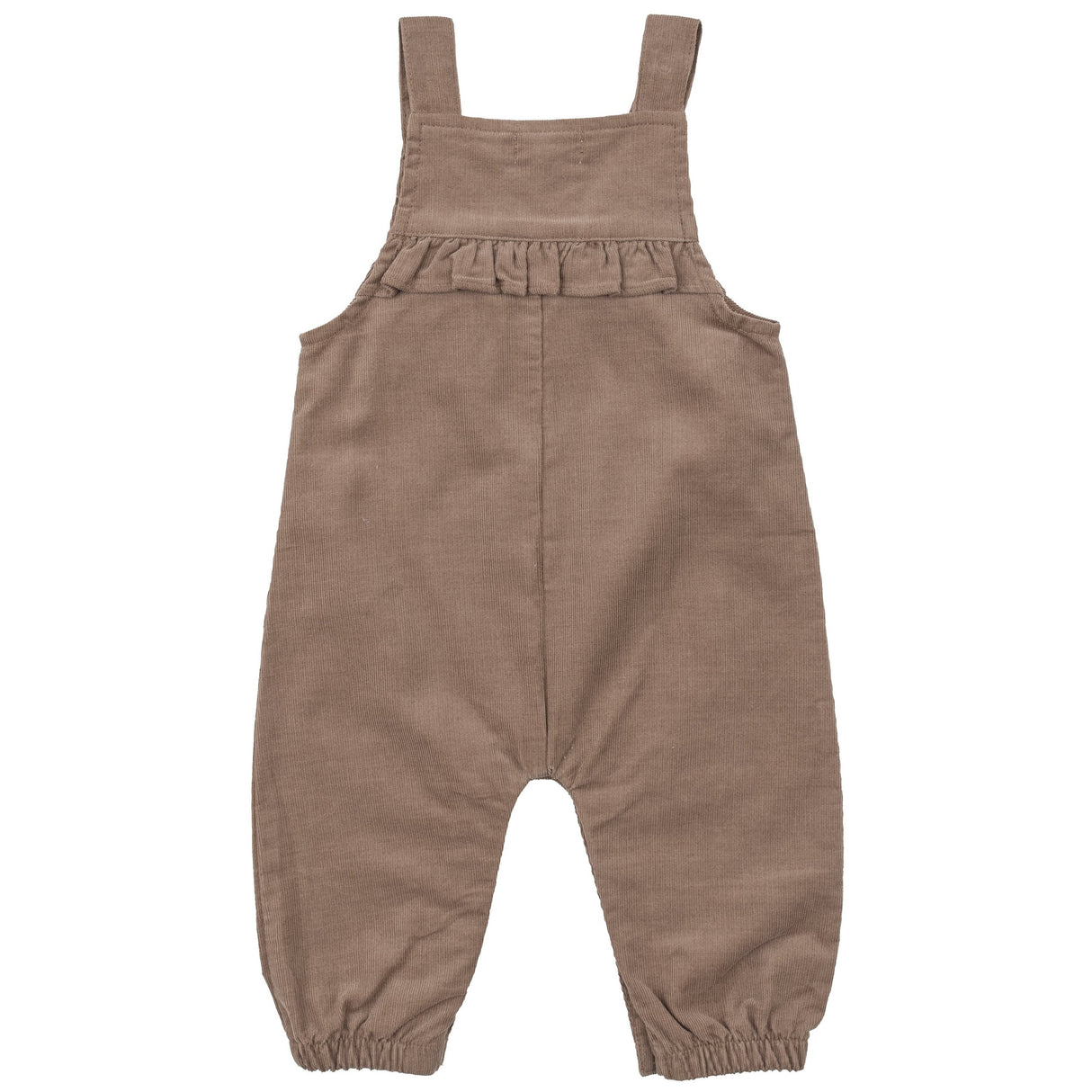 Yoke Ruffle Overall - Solid Sinopia Fresco