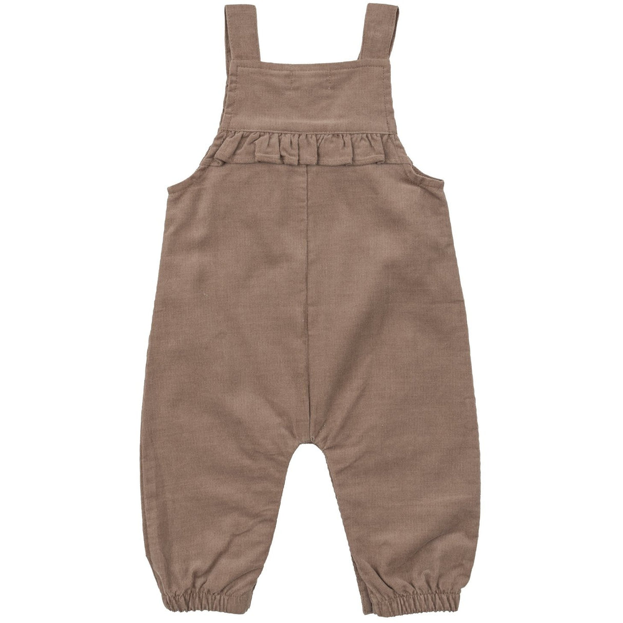 Yoke Ruffle Overall - Solid Sinopia Fresco