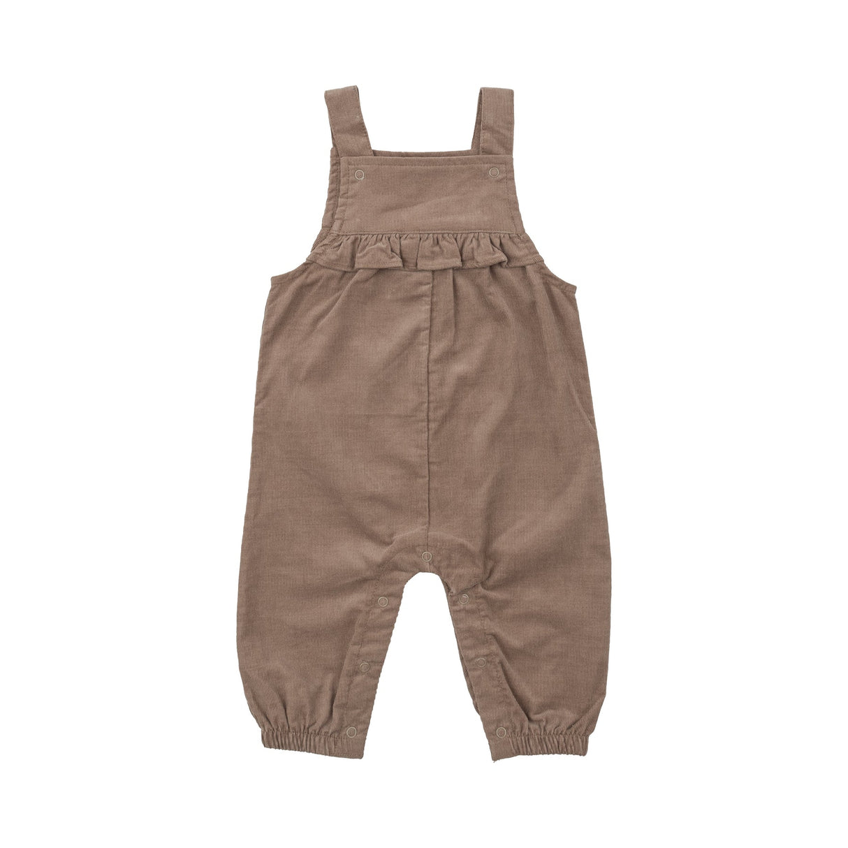 Yoke Ruffle Overall - Solid Sinopia Fresco