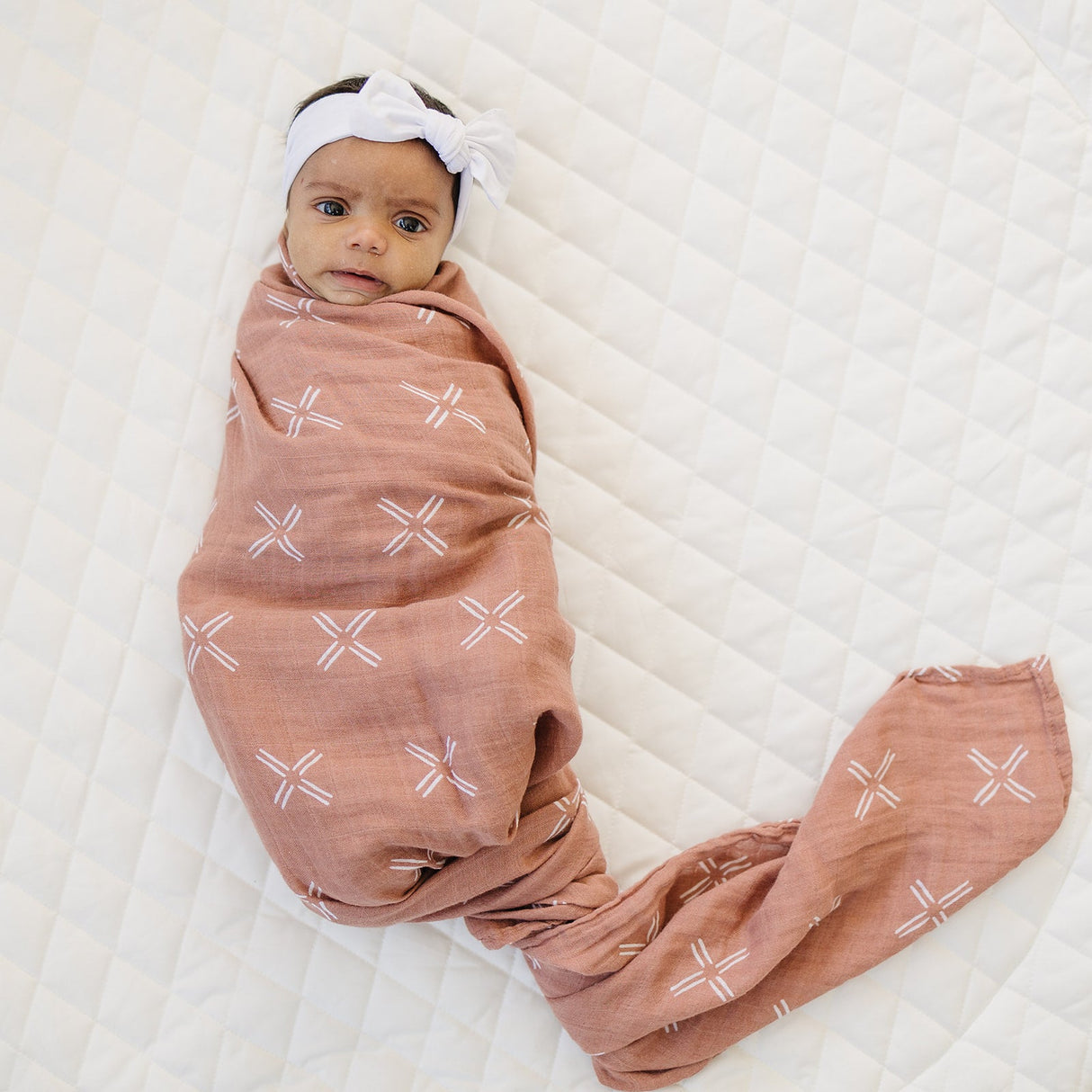 Just Peachy Muslin Swaddle Blanket - HoneyBug 