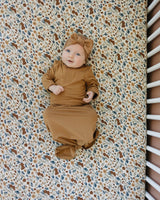 Harvest Floral Muslin Crib Sheet - HoneyBug 