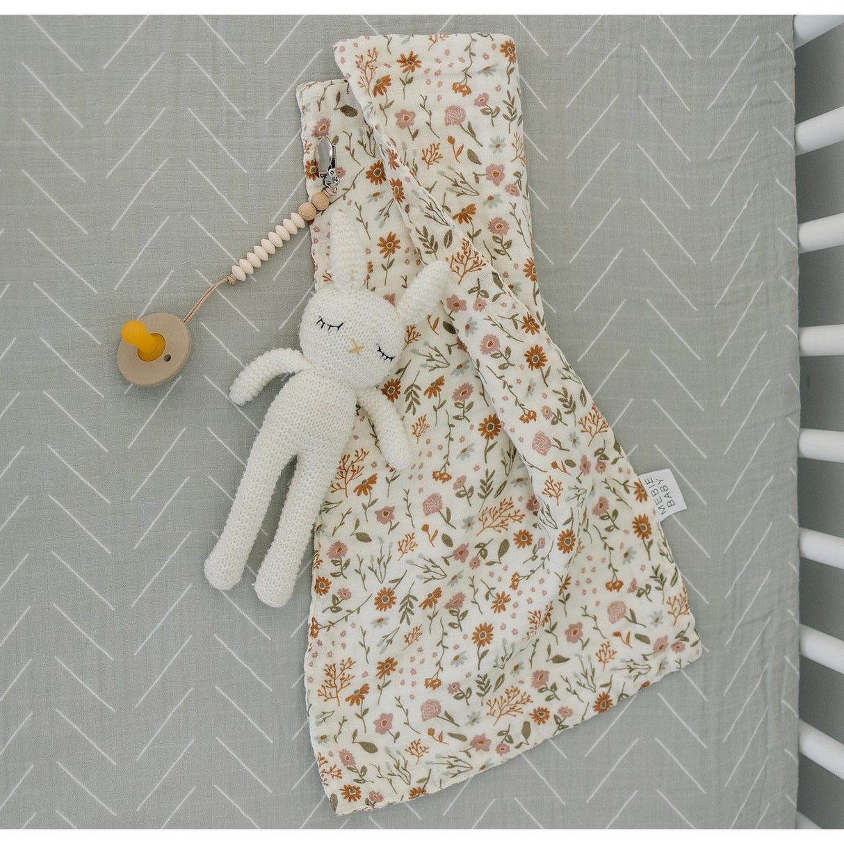 Desert Sage Muslin Crib Sheet - HoneyBug 