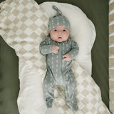 Taupe Checkered Muslin Quilt - HoneyBug 