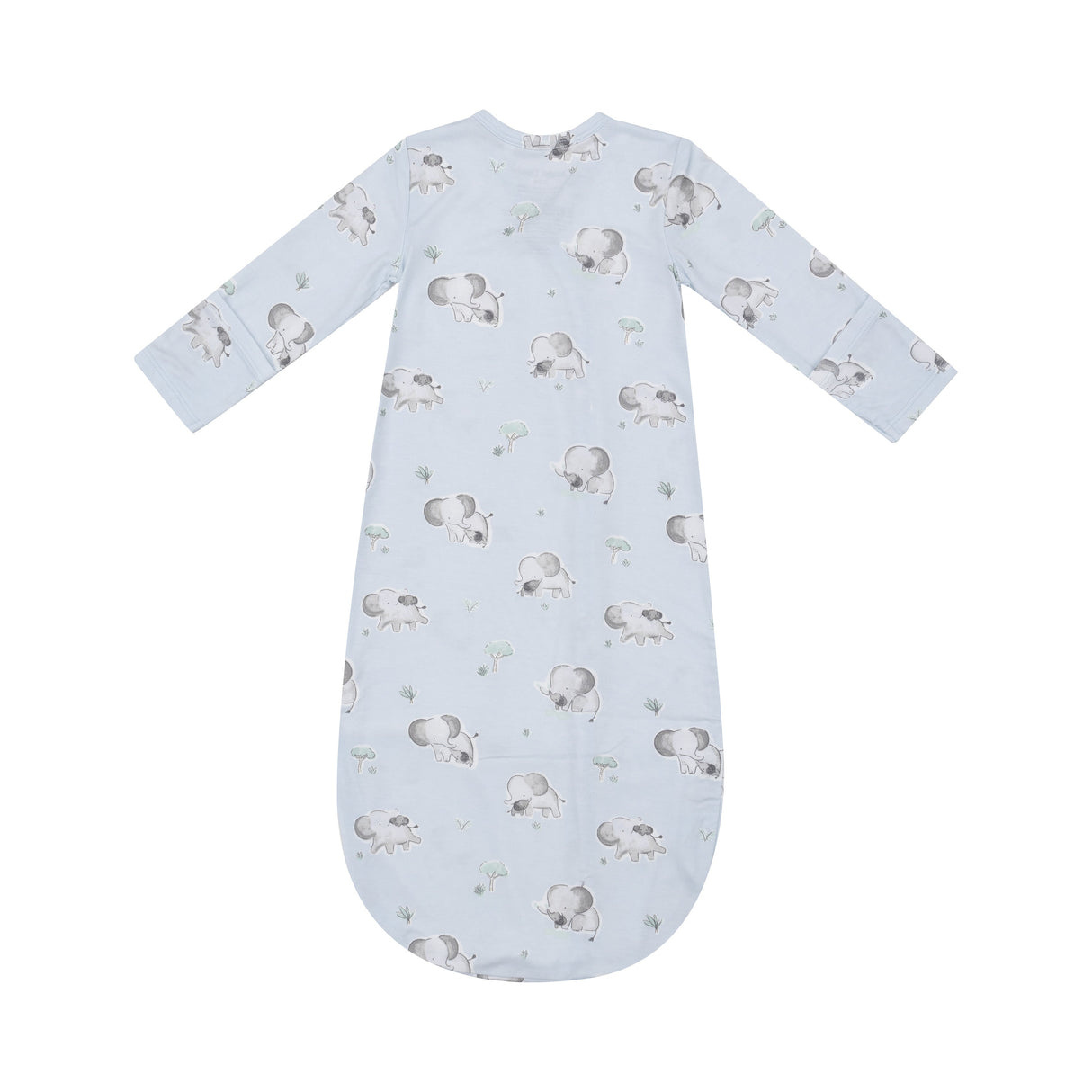 Bundle Gown - Gray Elephants - Blue