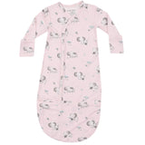 Bundle Gown - Gray Elephants - Pink