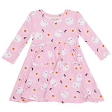 Twirly L/S Dress - Spooky Ghost