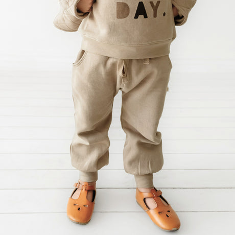 Organic Baby Toddler Jogger Pants - Mocha