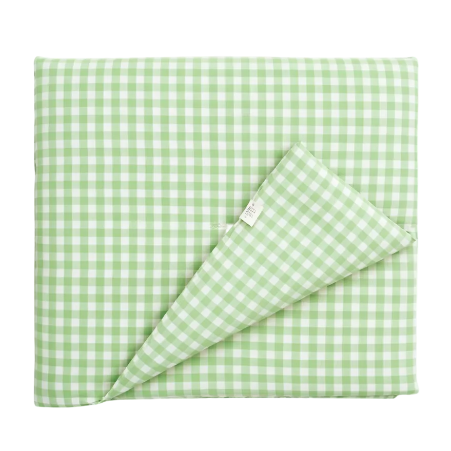Green Gingham Crib Quilted Blanket