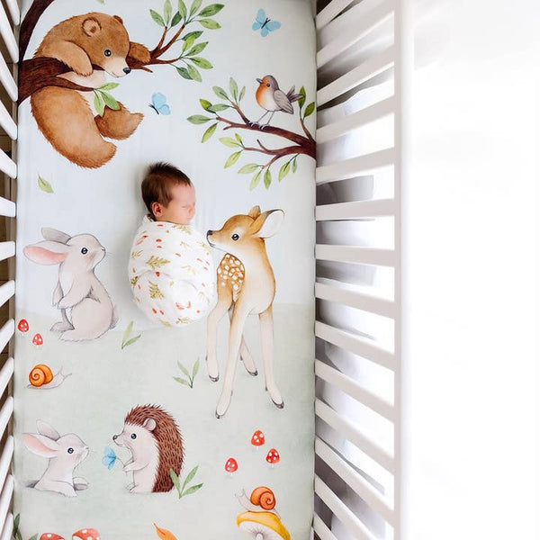 Enchanted Forest Bamboo Swaddle - HoneyBug 