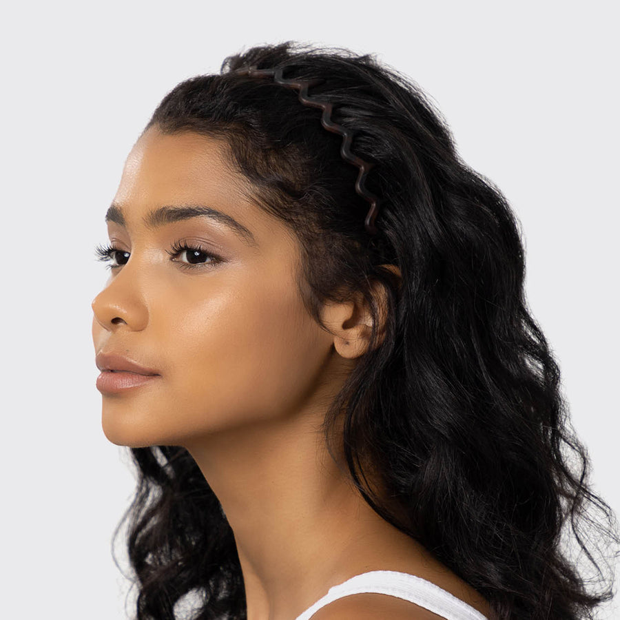 Zig Zag Headband 2pc- Black & Tort