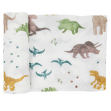 Stretch Knit Swaddle Blanket - Dino Pals