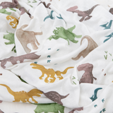 Stretch Knit Swaddle Blanket 2 Pack - Dino Pals