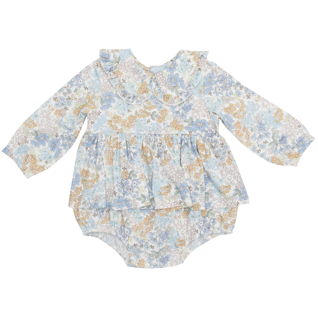 L/S Peter Pan Ruffle Collar Bubble W/ Skirt - Edith's Floral