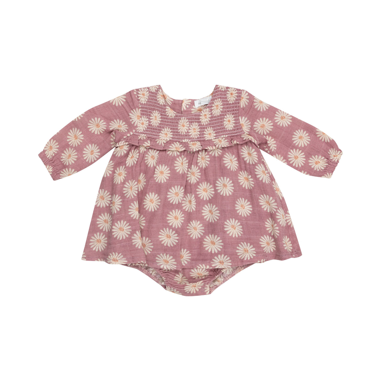 L/S Smocked Ruffle Bubble W/ Skirt - Daisy Dynamo