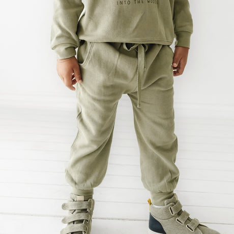 Organic Baby Toddler Jogger Pants - Olive