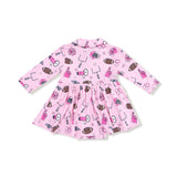 Long Sleeve Polo Bodysuit Dress - HoneyBug 