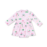 Long Sleeve Polo Bodysuit Dress - HoneyBug 