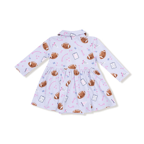 Long Sleeve Polo Bodysuit Dress - HoneyBug 