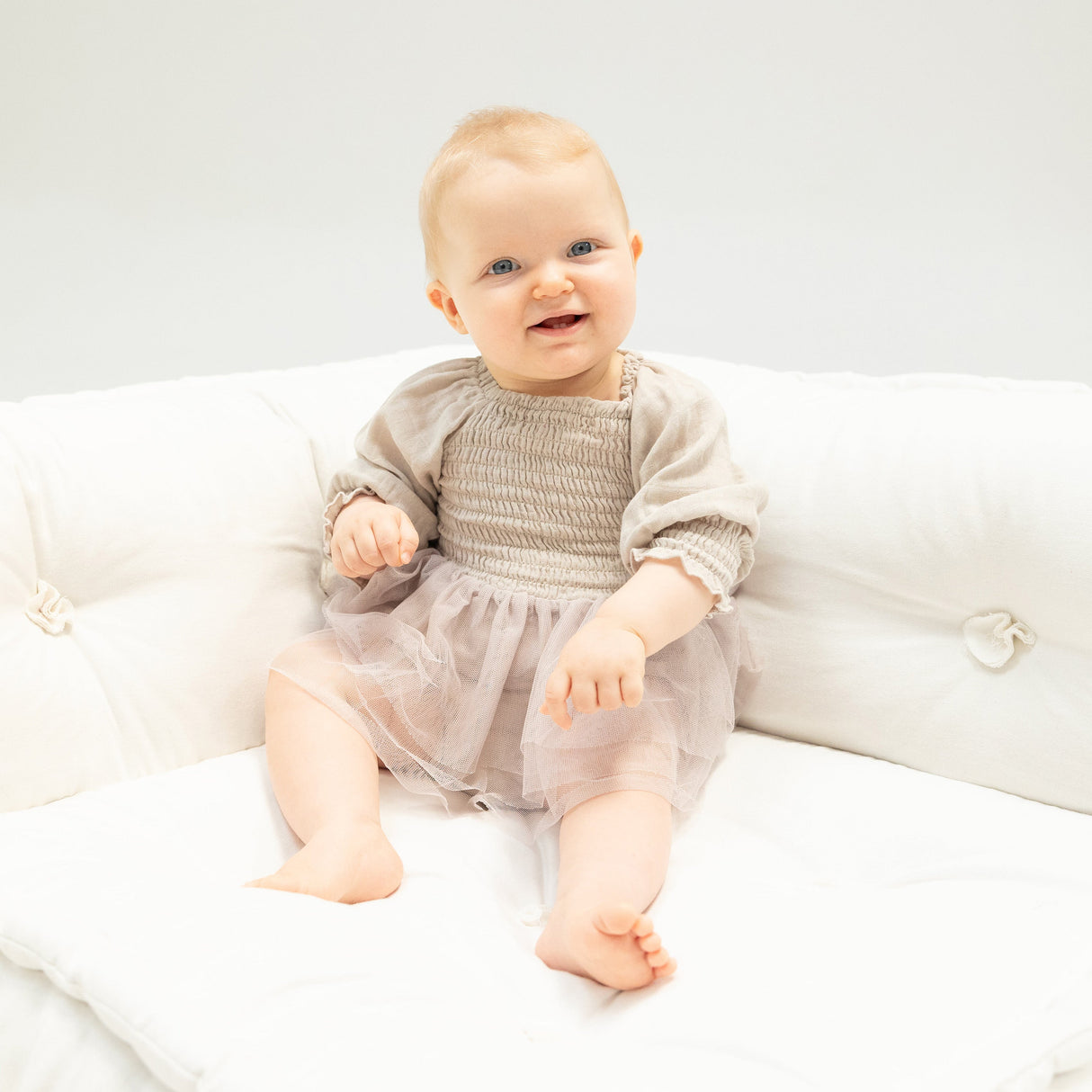 Long Sleeve Bubble Tutus - Oatmeal