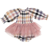 Long Sleeve Bubble Tutus - Harvest Plaid