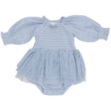 Long Sleeve Bubble Tutus - Dusty Blue